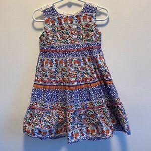 Blueberi Boulevard Colorful Floral Patchwork Dress